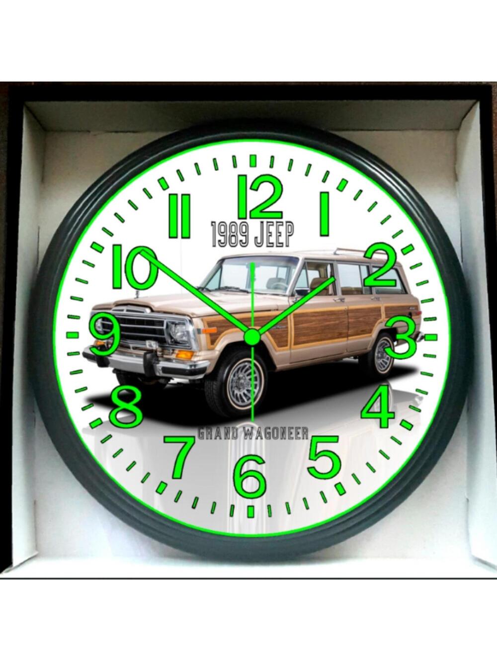 1989 Jeep Grand Wagoneer Glow In The Dark Wall Clock New!